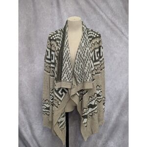 Abercrombie & Fitch Womens XS/S Southwestern Geometric Draped Cardigan Sweater